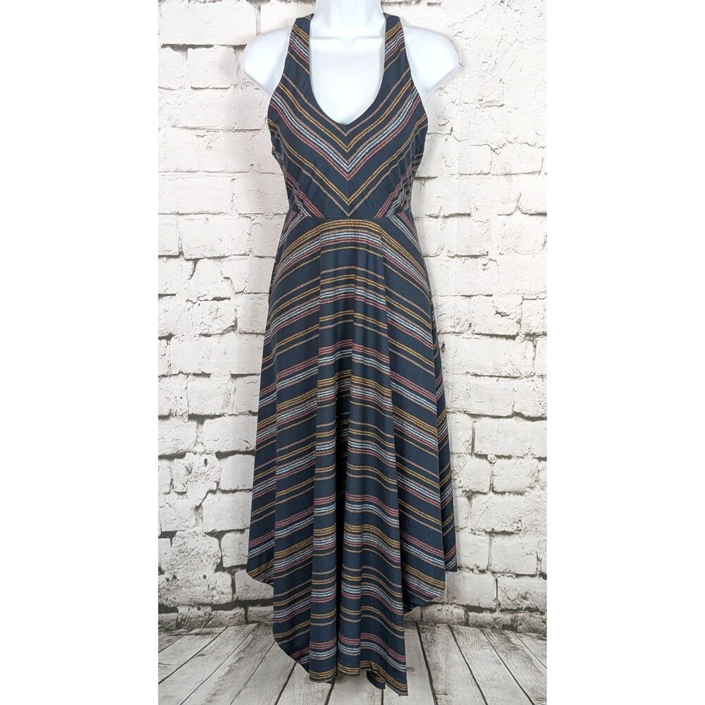 PRANA Saxon Midi Dress Athleisure Travel Resort Cruise Stretch Feminine Small
